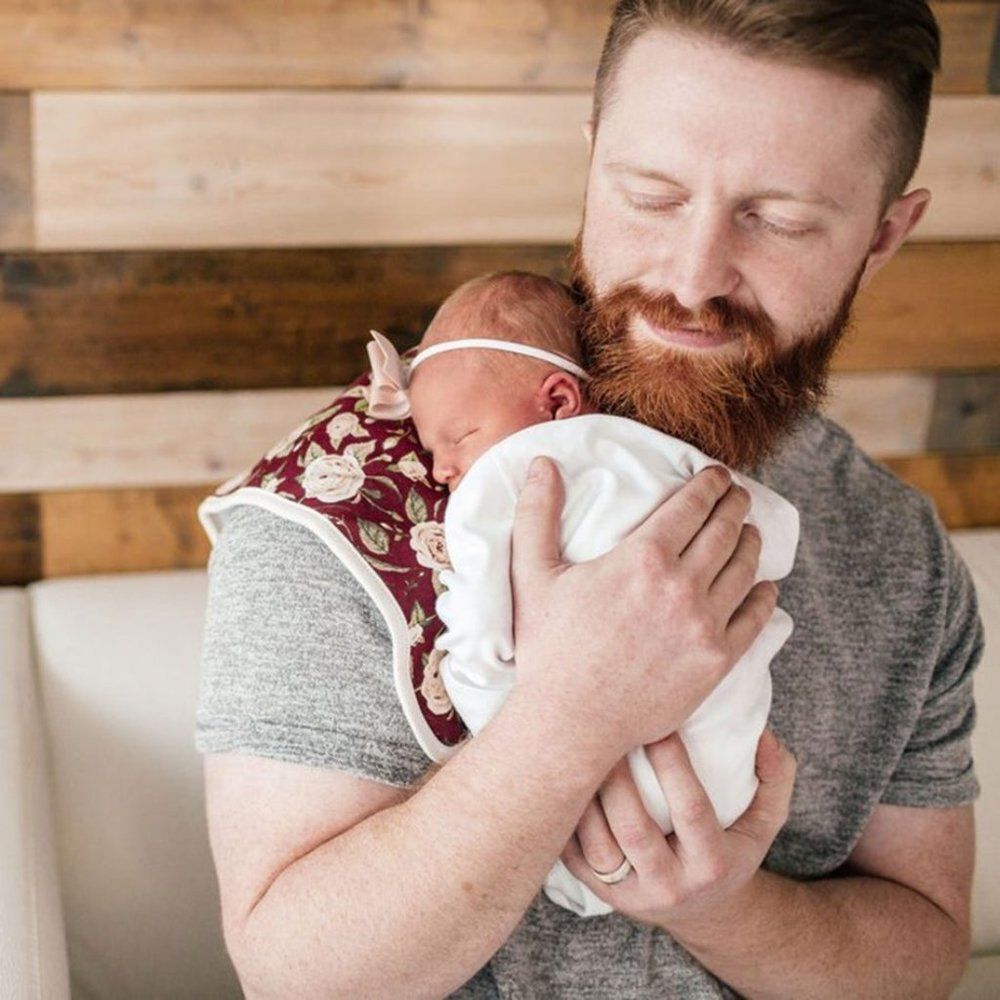Copper Pearl Burgundy Floral Burp Cloth